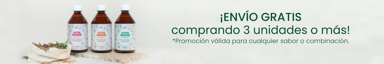 Envío gratis llevando 3 unidades o más